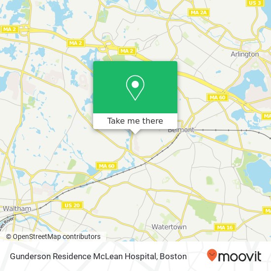 Gunderson Residence McLean Hospital, 115 Mill St map