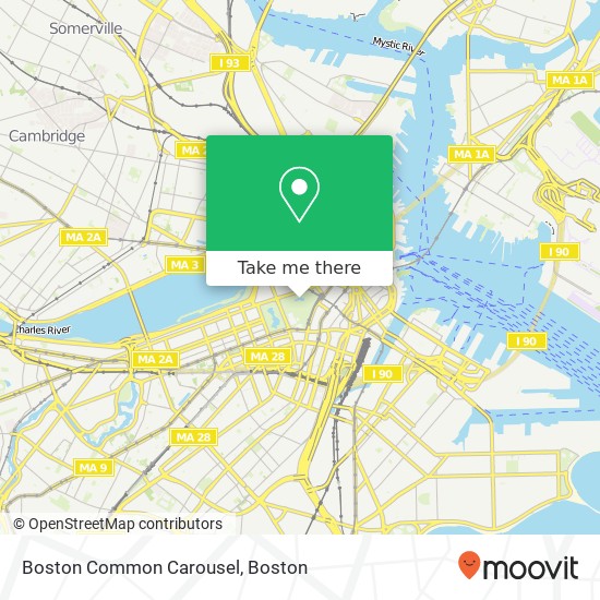 Mapa de Boston Common Carousel