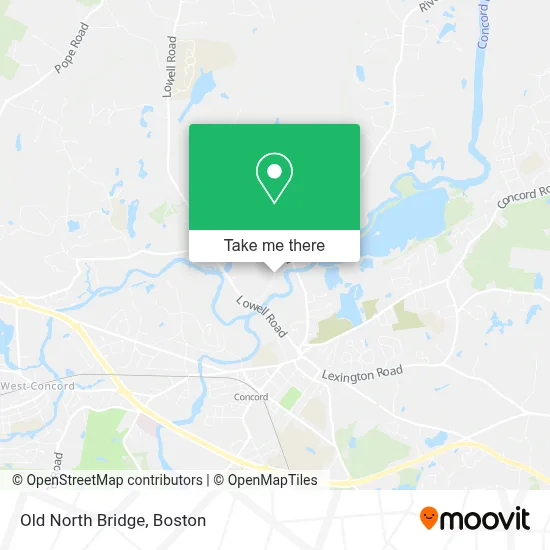 Old North Bridge map