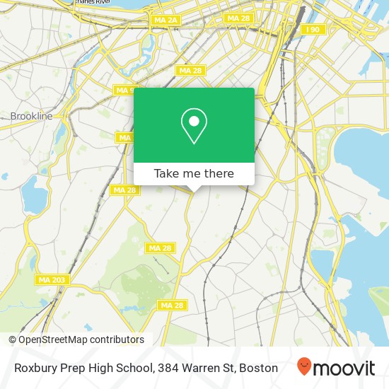 Mapa de Roxbury Prep High School, 384 Warren St