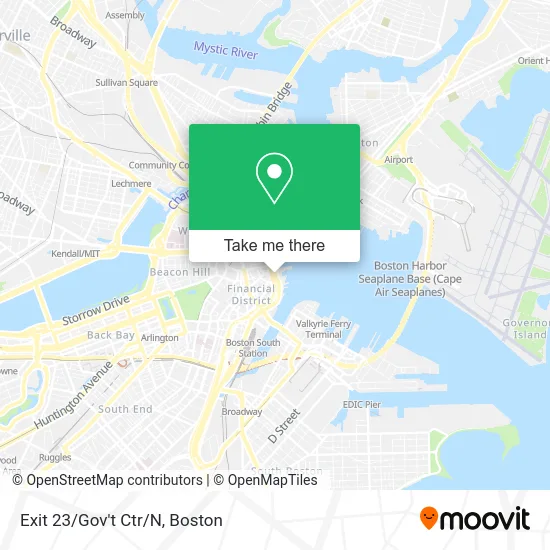 Exit 23/Gov't Ctr/N map