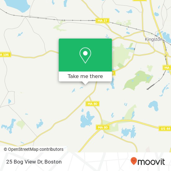 Mapa de 25 Bog View Dr, Kingston (KINGSTON), MA 02364