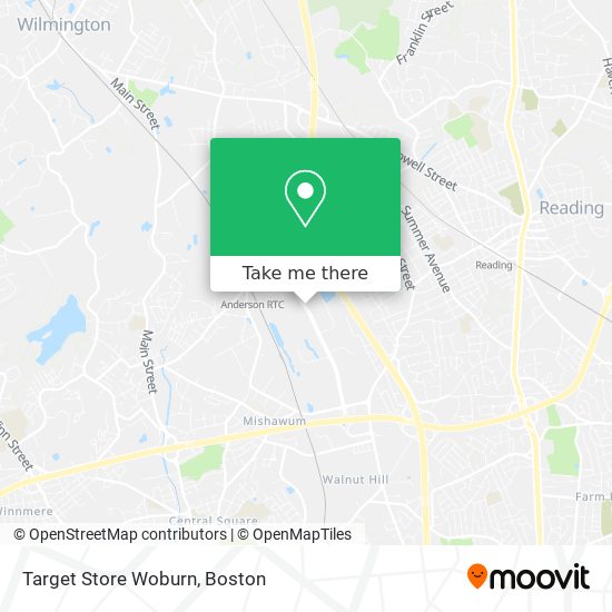 Target Store Woburn map