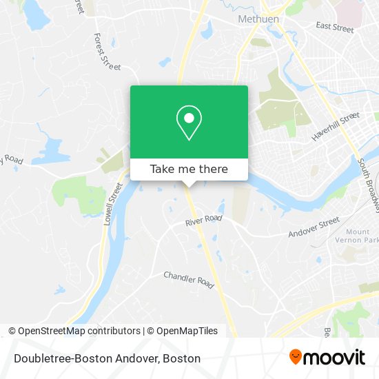 Doubletree-Boston Andover map