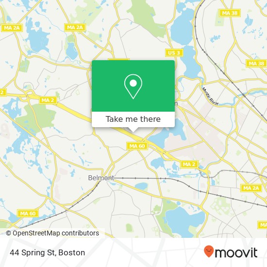 44 Spring St, Arlington, <B>MA< / B> 02476 map