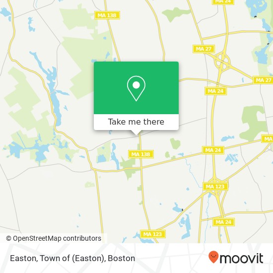 Easton, Town of map