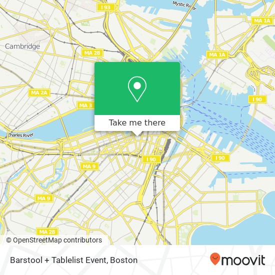 Barstool + Tablelist Event map
