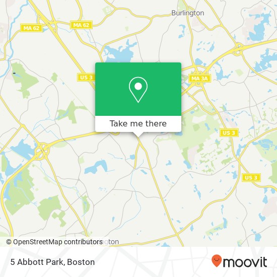Mapa de 5 Abbott Park, Burlington, MA 01803