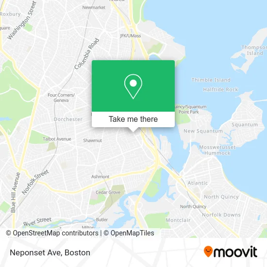 Neponset Ave map