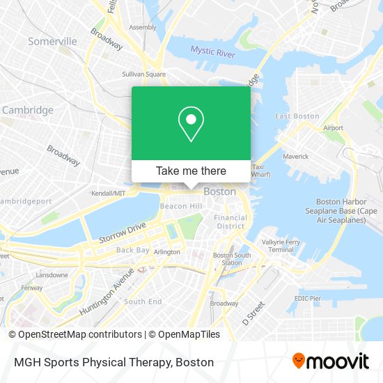 MGH Sports Physical Therapy map