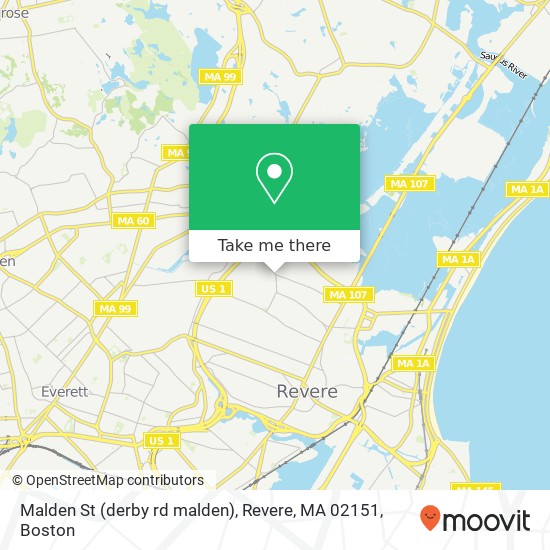 Malden St (derby rd malden), Revere, MA 02151 map