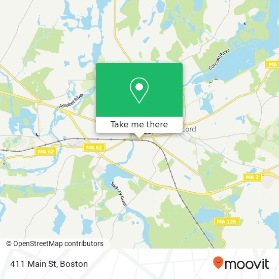 411 Main St, Concord, MA 01742 map