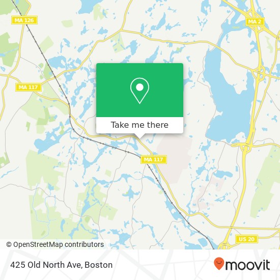 Mapa de 425 Old North Ave, Weston, MA 02493