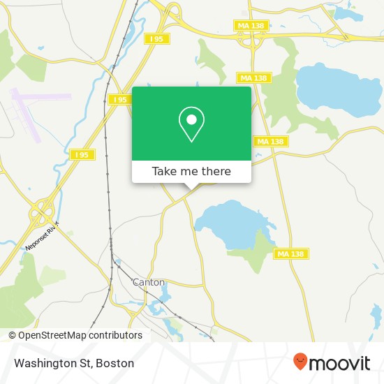 Mapa de Washington St, Canton, MA 02021