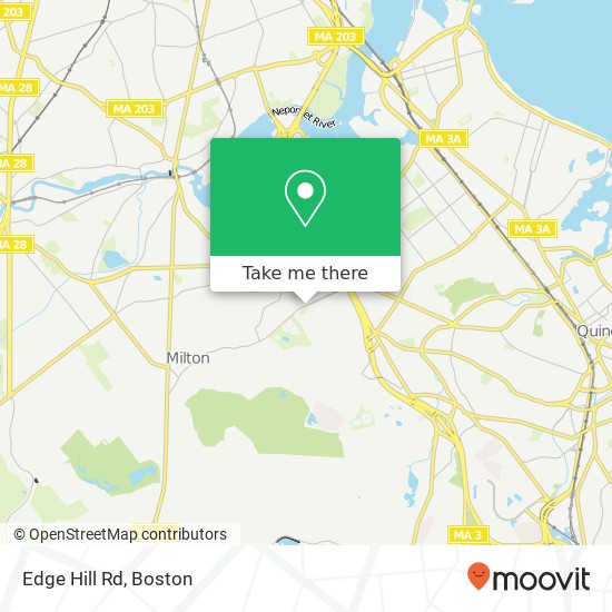 Mapa de Edge Hill Rd, Milton (EAST MILTON), MA 02186