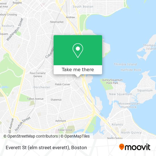 Everett St (elm street everett) map