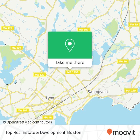 Mapa de Top Real Estate & Development, 490 Eastern Ave