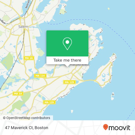 Mapa de 47 Maverick Ct, Marblehead, MA 01945