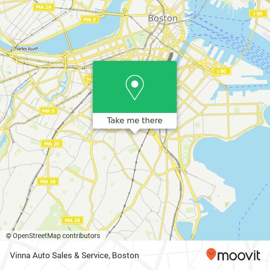 Vinna Auto Sales & Service, 100 Newmarket Sq map