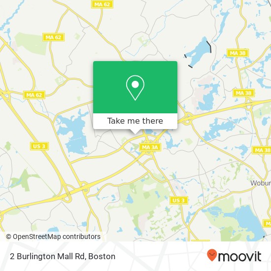 Mapa de 2 Burlington Mall Rd, Burlington, MA 01803
