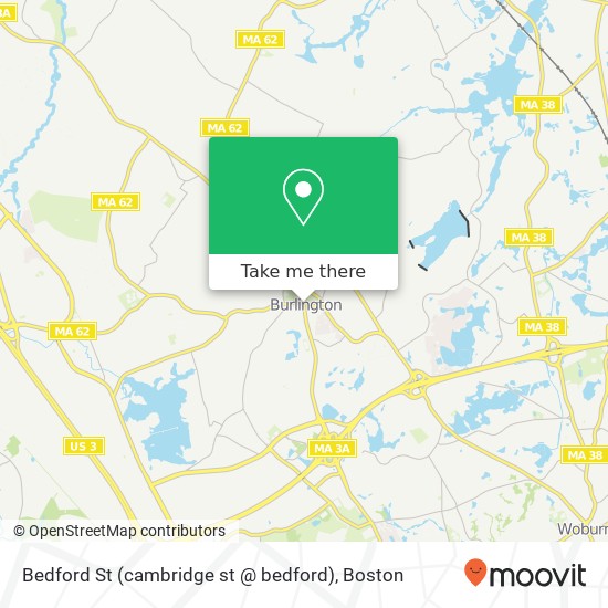 Bedford St (cambridge st @ bedford), Burlington, MA 01803 map