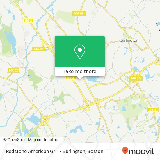 Mapa de Redstone American Grill - Burlington, 20 3rd Ave
