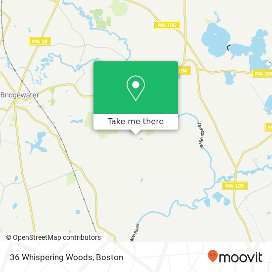 Mapa de 36 Whispering Woods, Bridgewater, MA 02324