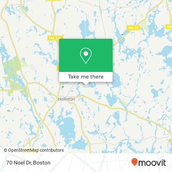 Mapa de 70 Noel Dr, Holliston, MA 01746