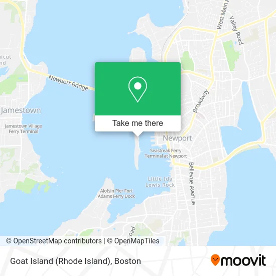Goat Island (Rhode Island) map