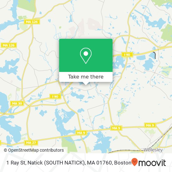 1 Ray St, Natick (SOUTH NATICK), MA 01760 map
