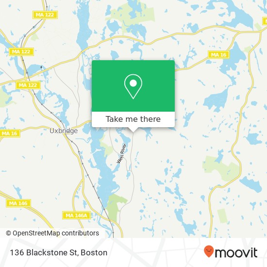 136 Blackstone St, Uxbridge, MA 01569 map