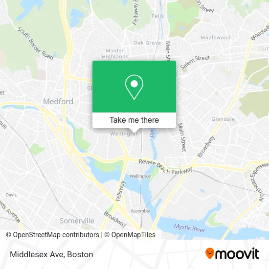 Middlesex Ave map
