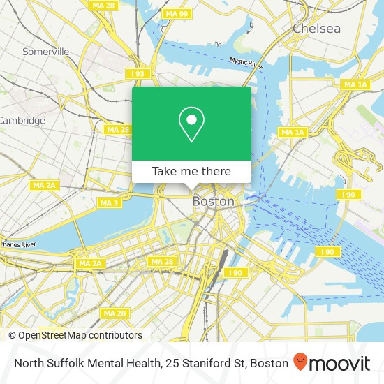 North Suffolk Mental Health, 25 Staniford St map