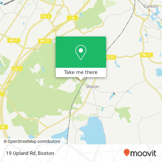 Mapa de 19 Upland Rd, Sharon, MA 02067