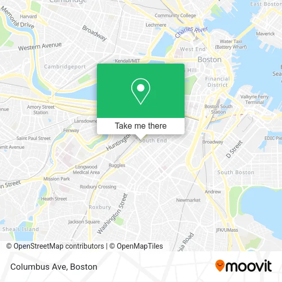 Columbus Ave map