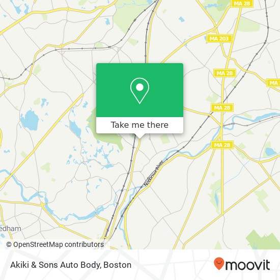 Mapa de Akiki & Sons Auto Body, 1035 Hyde Park Ave