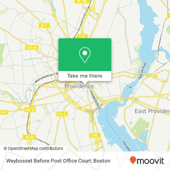 Weybosset Before Post Office Court map