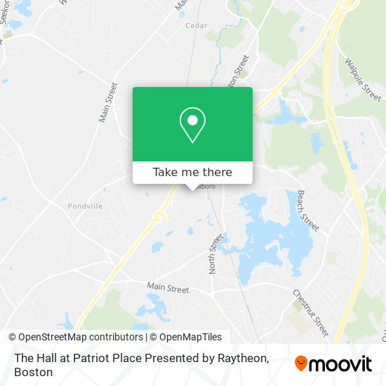 Mapa de The Hall at Patriot Place Presented by Raytheon