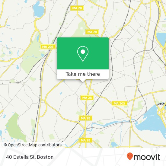 Mapa de 40 Estella St, Mattapan (Boston), <B>MA< / B> 02126