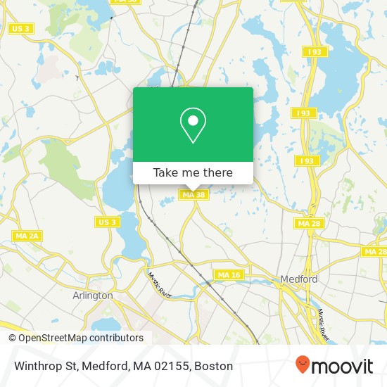 Winthrop St, Medford, MA 02155 map