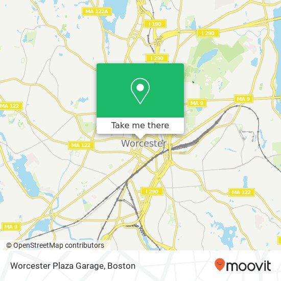 Mapa de Worcester Plaza Garage, 40 Pleasant St
