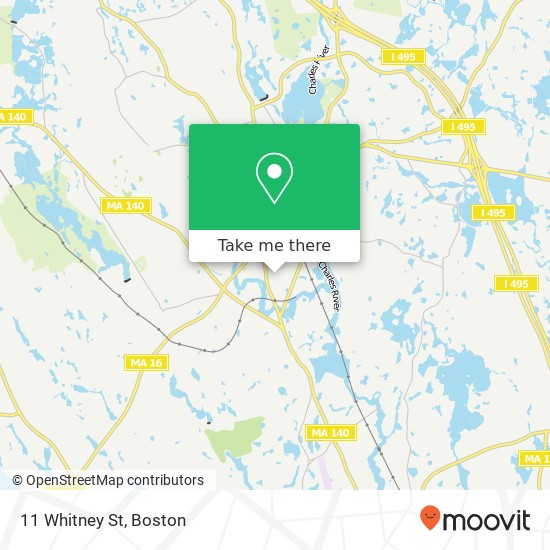 Mapa de 11 Whitney St, Milford, MA 01757