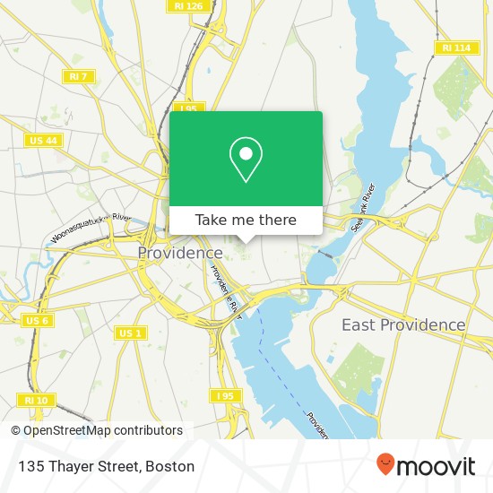 Mapa de 135 Thayer Street, Providence, RI