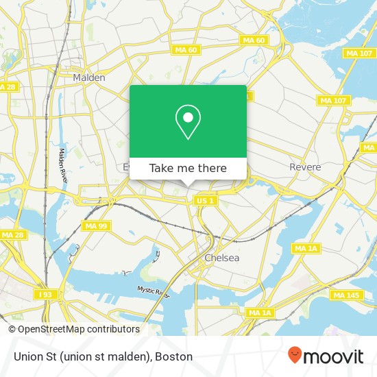 Mapa de Union St (union st malden), Everett, MA 02149