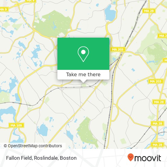 Mapa de Fallon Field, Roslindale