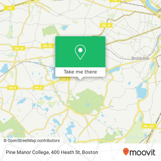 Mapa de Pine Manor College, 400 Heath St