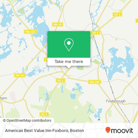 Americas Best Value Inn-Foxboro map