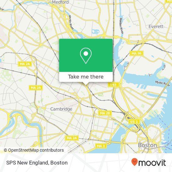 Mapa de SPS New England, 265 Medford St