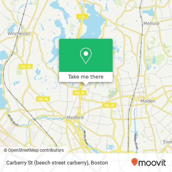 Carberry St (beech street carberry), Medford, MA 02155 map