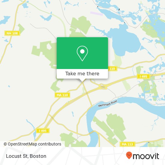 Mapa de Locust St, Merrimac, MA 01860